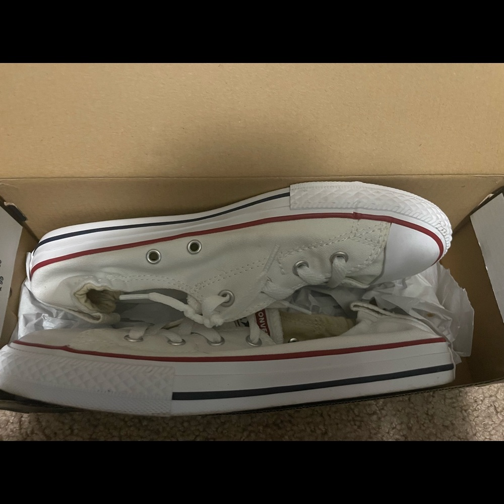 White slip on converse